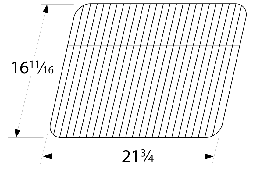 16 11/16 X 21 3/4, Brinkmann Porcelain Cooking Grid - 50041 - Image 2