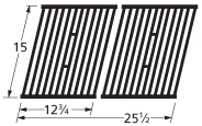15 X 25 1/2, Cast Iron Cooking Grids, Broil King, Broil Mate - 64362