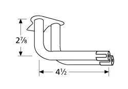 Fiesta 4 1/2" X 2 7/8", L-shaped Twin Venturi