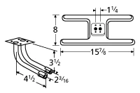 Stainless H Twin Burner, Arkla, Falcon